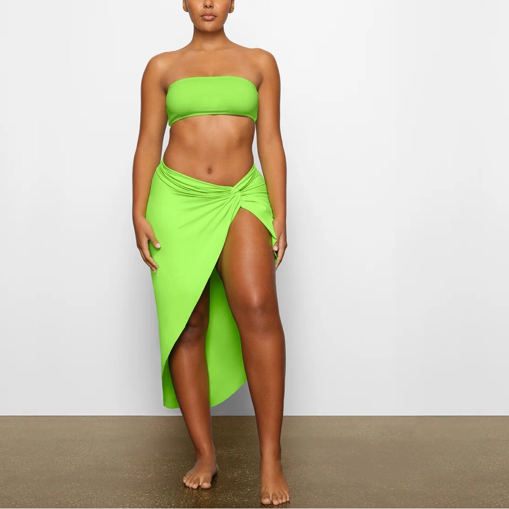 SKIMS Bright Green Midi Skirt